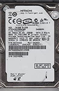 HTS545025B9A300、PN 0A74422、MLC DA2831、Hitachi 250GB SATA 2.5 ハードドライブ(中古品)の通販は