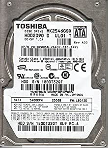 mk2546gsx、lb012d、hdd2d90?D ul01?T、Toshiba 250?GB SATA 2.5ハードドライブ(中古品)
