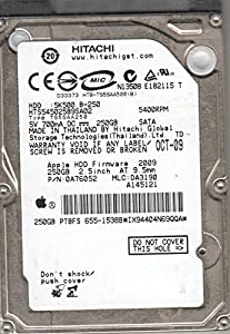 hts545025b9sa02、PN 0?a76052、MLC da3190、Hitachi 250?GB SATA 2.5ハードドライブ(中古品)