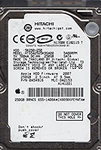 純正OEMHITACHI HTS542525K9SA00 0A54916 250GB 2.5インチハードドライブ。(中古品)