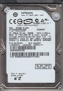 hts545032b9?a300、PN 0?a70343、MLC da2987、Hitachi 320?GB SATA 2.5ハードドライブ(中古品)