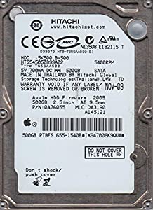 hts545050b9sa02、PN 0?a76055、MLC da3190、Hitachi 500?GB SATA 2.5ハードドライブ(中古品)の通販は