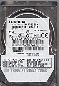 MK8032GSX、A0/AS11G、HDD2D32 B ZK01 S、東芝80GB SATA 2.5ハードドライブ(中古品)