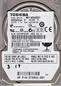 mk1656gsy、a0?/ lh013?C、hdd2e64?F vl01?T、Toshiba 160?GB SATA 2.5ハードドライブ(中古品)