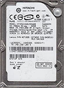 hts541640j9sa00、PN 0?a50516、MLC da1928、Hitachi 40?GBハードドライブSATA 2.5(中古品)