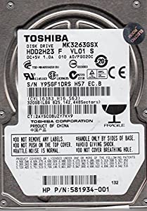 mk3263gsx、hdd2h23?F vl01?S、Toshiba 320?GB SATA 2.5ハードドライブ(中古品)