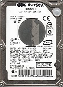 hts541612j9sa00、PN 0?a52549、MLC da1712、Hitachi 120?GB SATA 2.5ハードドライブ(中古品)