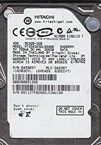 hts543232l9sa00、PN 0?a59057、MLC da2387、Hitachi 320?GB SATA 2.5ハードドライブ(中古品)