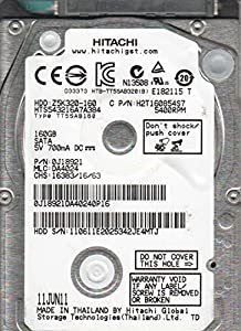 HTS543216A7A384、PN 0J18921、MLC DA4024、日立160GB SATA 2.5ハードドライブ(中古品)