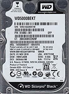 wd5000bekt-60ka9t0、DCM hbntjabb、Westernデジタル500?GB SATA 2.5ハードドライブ(中古品)の通販は