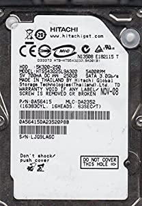 hts543225l9?a300、PN 0?a56415、MLC da2352、Hitachi 250?GB SATA 2.5ハードドライブ(中古品)