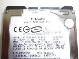 日立GST Travelstar (40GB/Serial ATA150 /5400rpm/8MB) HTS541640J9SA00(中古品)