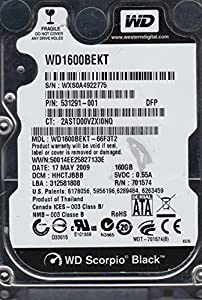 wd1600bekt-66?F3t2、DCM hhctjbbb、Westernデジタル160?GB SATA 2.5ハードドライブ(中古品)