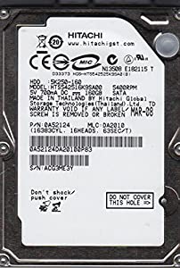 hts542516?K9sa00、PN 0?a52124、MLC da2010、Hitachi 160?GB SATA 2.5ハードドライブ(中古品)