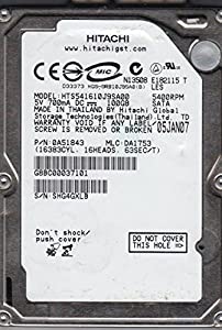 HTS541610J9SA00、PN 0A51843、MLC DA1753、Hitachi 100GB SATA 2.5ハードドライブ(中古品)