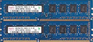 hynix 10600U (DDR3-1333) 4GB x 2枚 = 合計8GB デュアルチャンネル動作保証品(中古品)