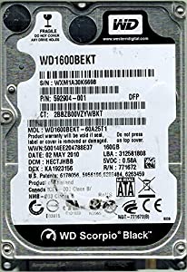 Western Digital wd1600bekt-60?a25t1?160?GB DCM : hectjhbb(中古品)