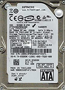Hitachi hts545025b9?a300?P / N : 0?a74812?250?GB MLC : da3186(中古品)