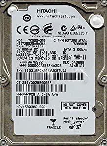 Hitachi hts725025?a9a364?P/N : 0?a78272?MLC : da3688?250?GB(中古品)
