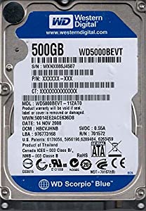 Western Digital wd5000bevt-11zat0?DCM : hbcvjhnb 500?GB(中古品)の通販は