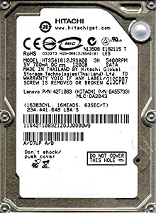 Hitachi hts541612j9sa00?P/N : 0?a55733?MLC : da2043?120?GB(中古品)