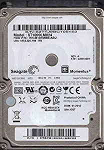 ST1000LM024 HDD P/N: HN-M101MBB/ASU F/W: 2AR10001 1TB Seagate(中古品)