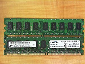 Micron MT18HTF25672AY-667G1 2GB サーバー DIMM DDR2 PC5300(667) UNBUF ECC 1.8v 2RX8 240P 256MX72 128mX8(中古品)