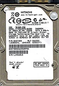 Hitachi hts543225l9?a300?P/N : 0?a57365?MLC : da2352?250?GB(中古品)