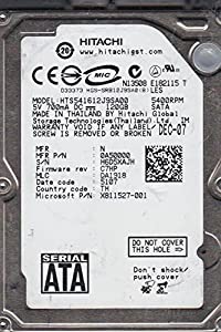 hts541612j9sa00、PN 0?a50000、MLC da1918、Hitachi 120?GB SATA 2.5ハードドライブ(中古品)