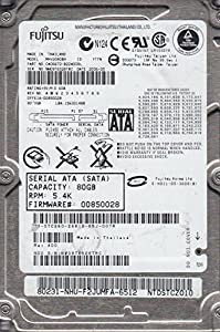mhv2080bh、PN ca06672-b22400dl、Fujitsu 80?GB SATA 2.5ハードドライブ(中古品)