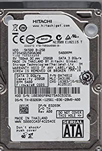 hts545025b9?a300、PN 0?a74812、MLC da3186、Hitachi 250?GB SATA 2.5ハードドライブ(中古品)