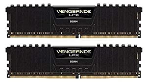 CORSAIR DDR4 メモリモジュール VENGEANCE LPX Series ブラック 16GB×2枚キット CMK32GX4M2B3000C15(中古品)