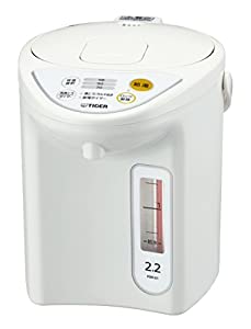 タイガー 魔法瓶 マイコン 電気 ポット 2.2L ホワイト PDR-G221-W Tiger(中古品)