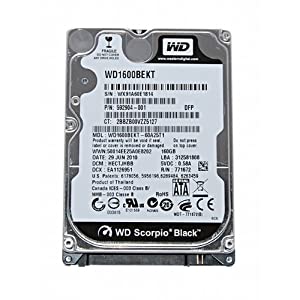 New 160GB 2.5" 7200RPM SATA Hard Drive Western Digital WD1600BEKT [並行輸入品](中古品)