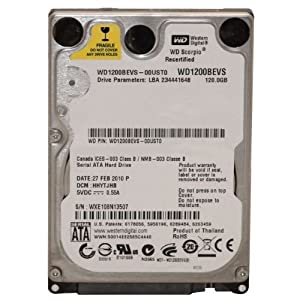 120GB 2.5" SATA Hard Drive Western Digital WD1200BEVS [並行輸入品](中古品)