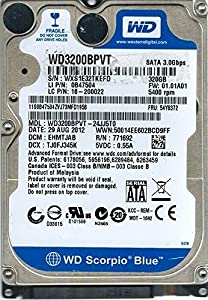 Western Digital WD3200BPVT-24JJ5T0 320GB DCM: EHMTJAB [並行輸入品](中古品)