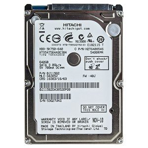 Hitachi Travelstar 5K750 HTS547564A9E384 640GB SATA/300 5400RPM 8MB 2.5" Hard Drive [並行輸入品](中古品)