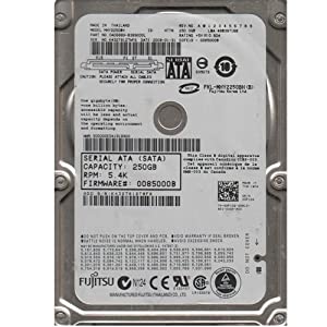 Fujitsu MHY2250BH 250GB 5400 RPM 8MB Buffer 2.5 Inch SATA 7-pin Notebook Hard Drive. [並行輸入品](中古品)
