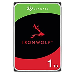 Seagate IronWolf 3.5" データ復旧3年付 1TB 内蔵HDD(CMR) 3年保証 6Gb/s 64MB 5900rpm 24時間稼動 PC NAS向け ST1000VN002(中古