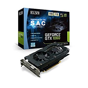 ELSA GeForce GTX 1060 6GB S.A.C グラフィックスボード VD6174 GD1060-6GERS(中古品)