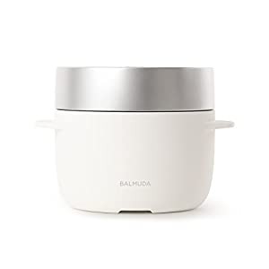 バルミューダ ザ ゴハン 3合炊き電気炊飯器 BALMUDA The Gohan K03A (White)(中古品)