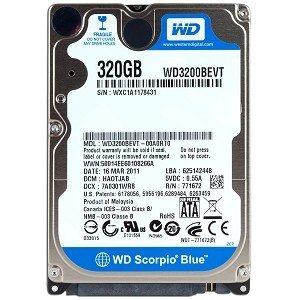 WD WD3200BEVS 320GB SATA 2.5 5400RPM 9MM HARD DR Western Digital Scorpio Blue WD3200BEVS 320GB SATA/300 Western Digital