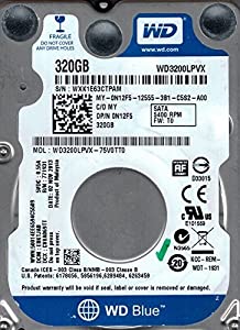 Western Digital WD3200LPVX-75V0TT0 320GB DCM: EBKTJAB [並行輸入品](中古品)