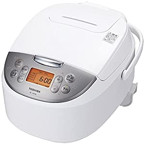 東芝 パソコンジャー炊飯器（5.5合炊き） 白いことTOSHIBA RC-10MSL-W(中古品)