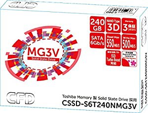 CFD販売 内蔵SSD SATAタイプ CSSD-S6T240NMG3V 240GB (東芝製SSD採用)(中古品)の通販は