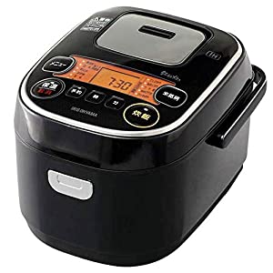 アイリスオーヤマ IH炊飯器 3合 IH式 31銘柄炊き分け機能 極厚火釜 玄米 ブラック RC-IE30-B(中古品)