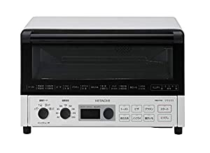 日立 コンベクション オーヴントースター 1,300W 4枚焼き 遠赤暖房器 ノン飛球膳だて HMO-F100 W 白いこと(中古品)