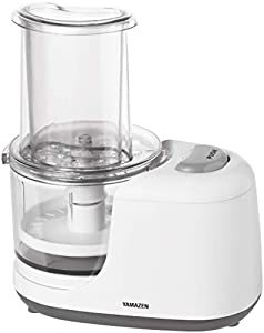 [山善] 電動おろし器 1秒でおろせる おろしの達人 350mL 汁きりプレート付き グレー YFB-D251(H) [メーカー保証1年](中古品)