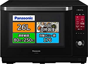パナソニック ビストロ スチームオーブンレンジ 26L 液晶タッチパネル ブラック NE-BS656-K(中古品)