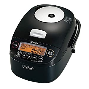 象印 炊飯器 5.5合 剪断応力IH式 限度炊き 金物厚地の外套プラチナ厚釜 保温40第四次元 黒いこと NP-BJ10-BA(中古品)